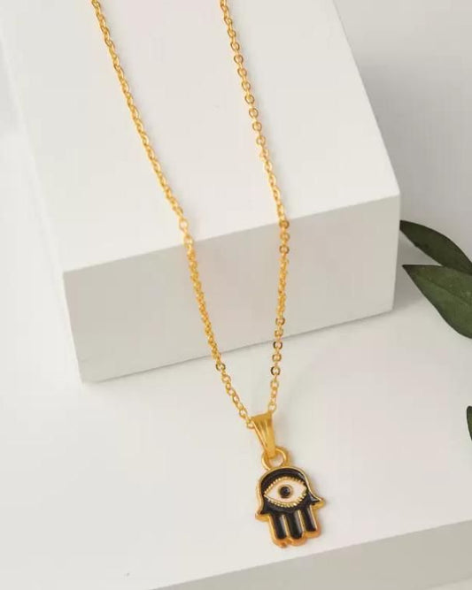 Embracing hand panja shape Pendant and chain for Girls