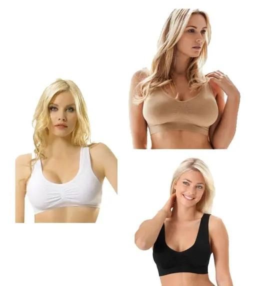 Womens Multicolor Air Bra (Pack of 3)