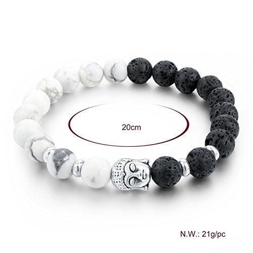 Lava Howlite Buddha Bracelet For Men