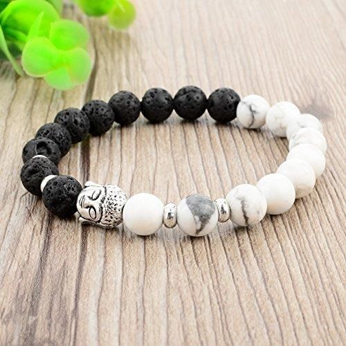 Lava Howlite Buddha Bracelet For Men