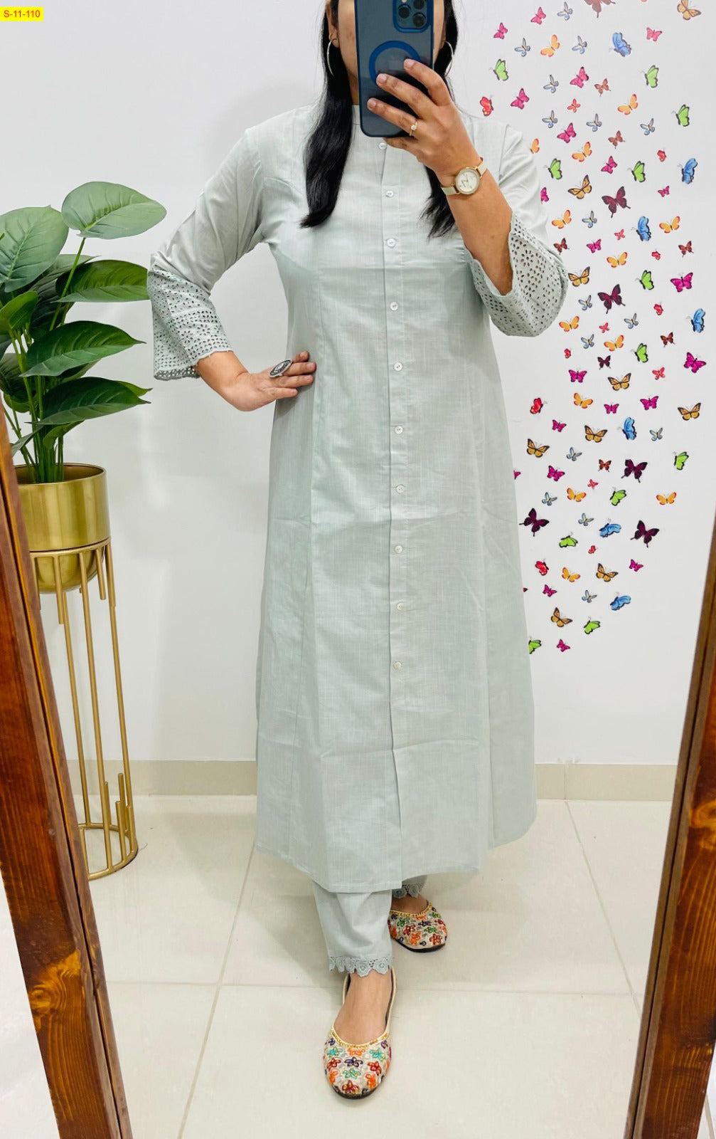 Designer Co-ord set in Aline kurti pattern