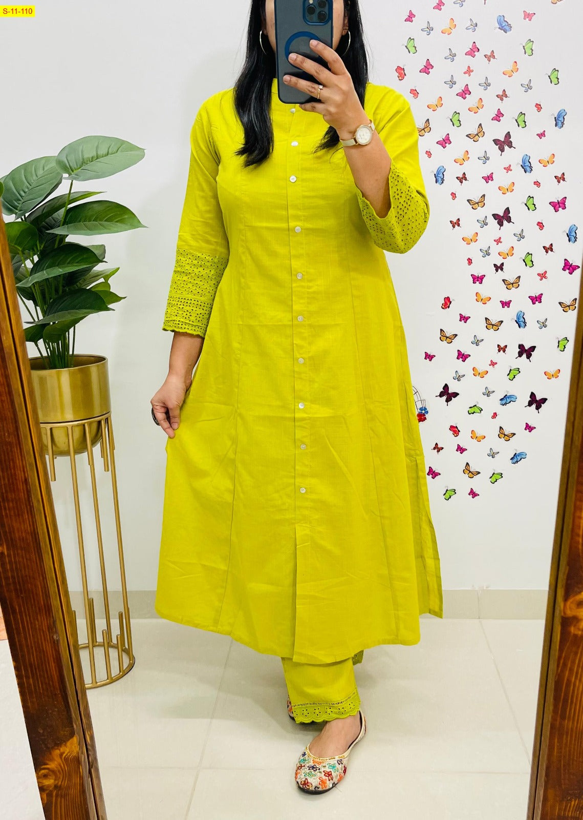 Designer Co-ord set in Aline kurti pattern