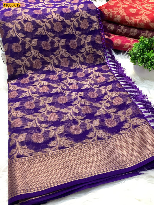 Designer Georgette Crepe Silk Saree