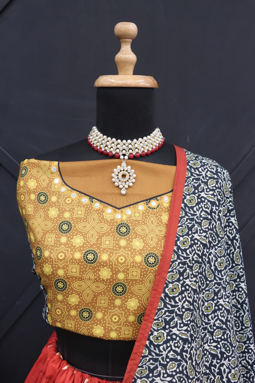 Digital Print Muslin Cotton Lehenga Choli