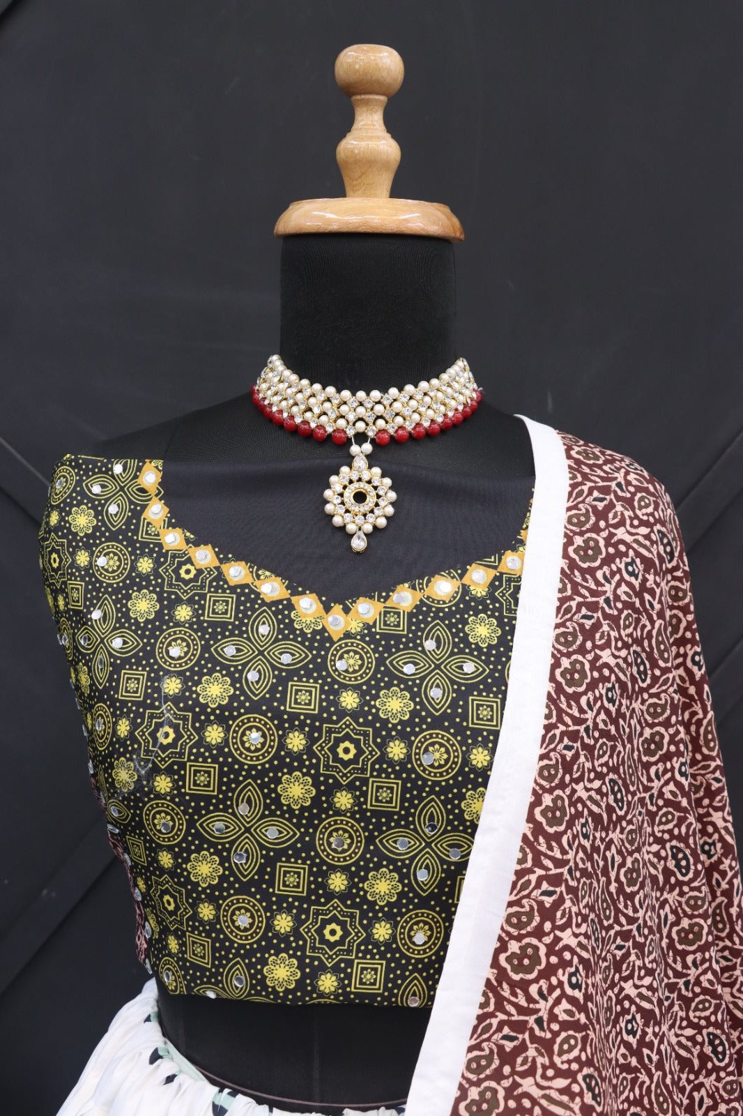 Digital Print Muslin Cotton Lehenga Choli