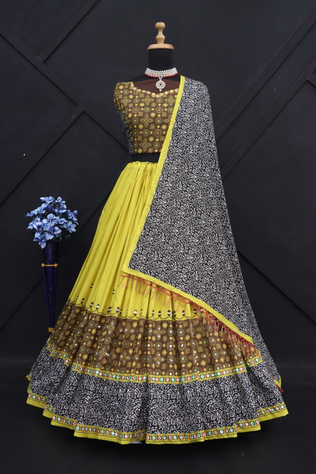 Digital Print Muslin Cotton Lehenga Choli