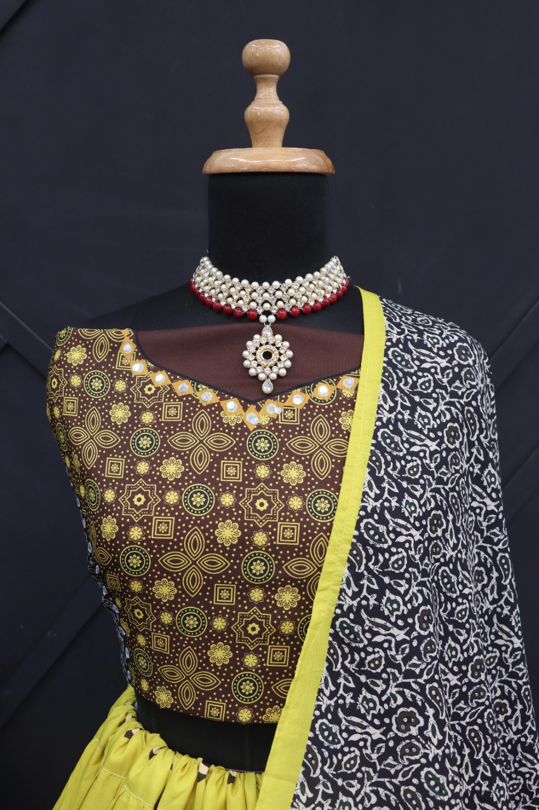 Digital Print Muslin Cotton Lehenga Choli