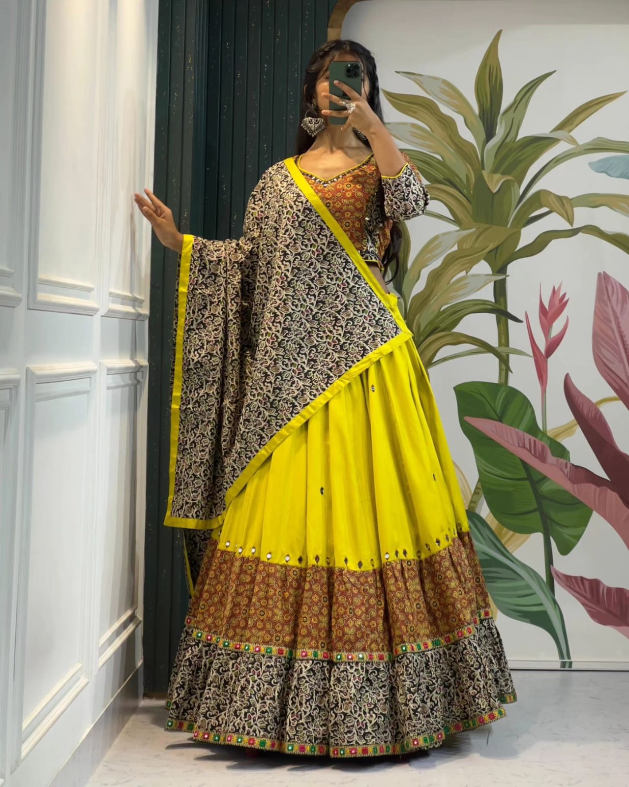 Digital Print Muslin Cotton Lehenga Choli