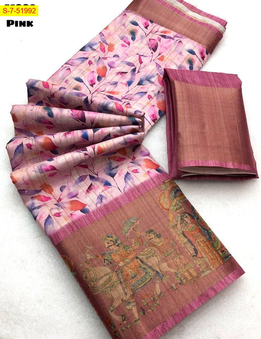 Fancy Tussar silk sarees