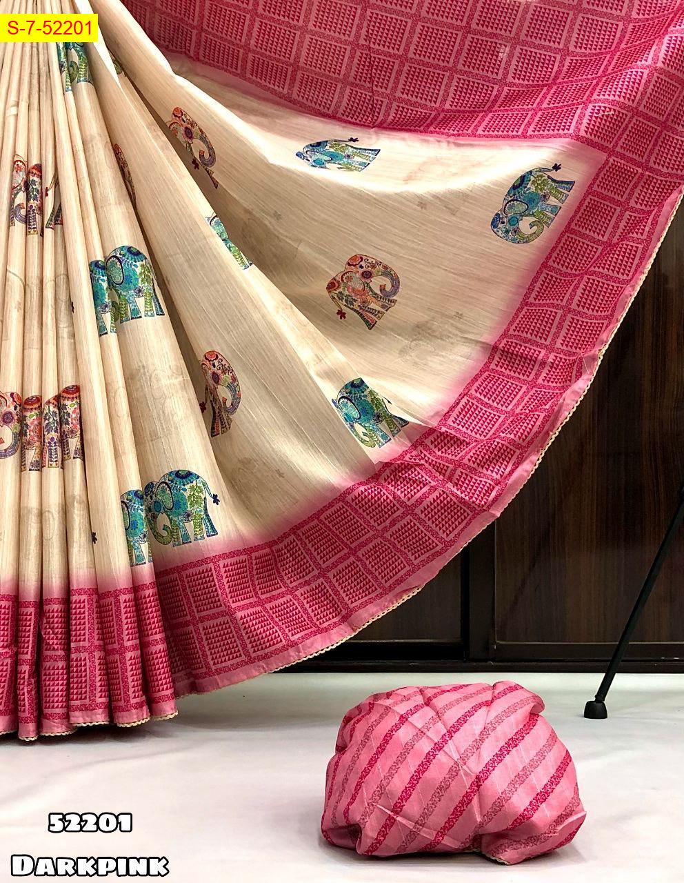 Fancy Tussar silk sarees