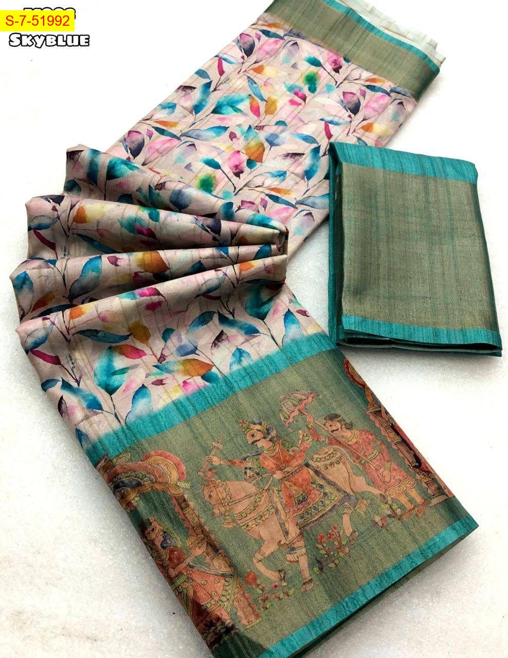 Fancy Tussar silk sarees