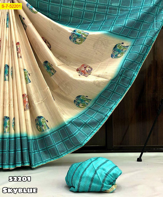 Fancy Tussar silk sarees