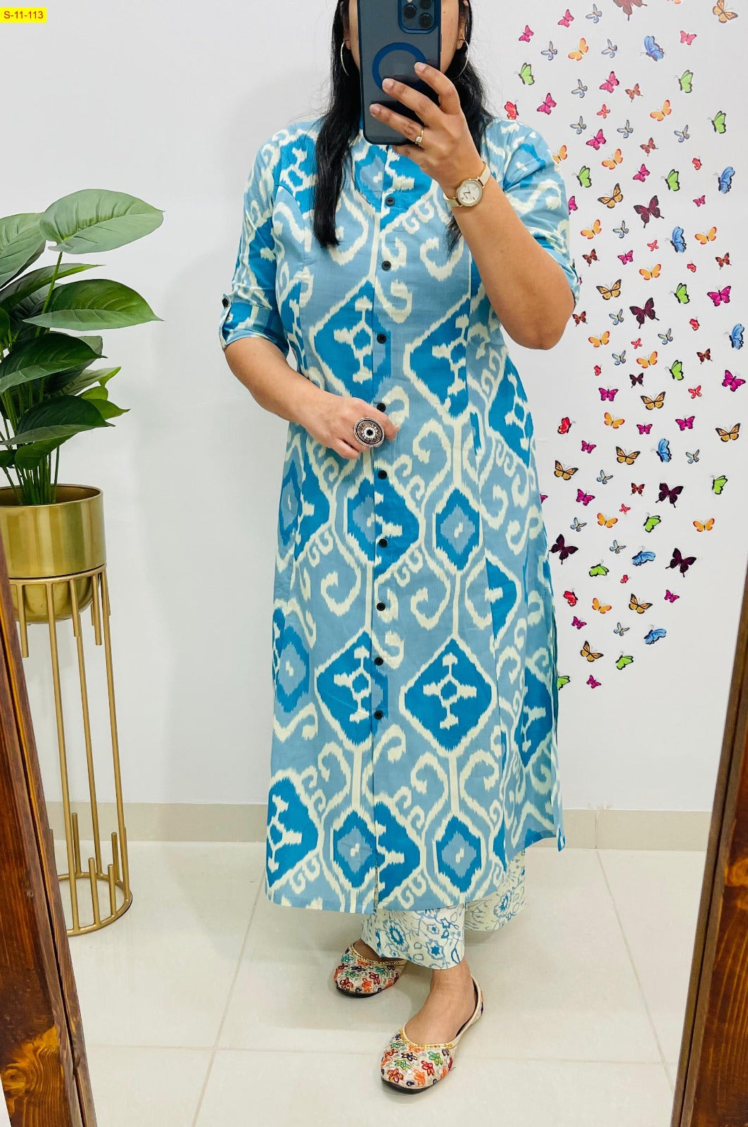 Premium printed Fine Cotton Kurti and pant - Co-ord  Set Collection