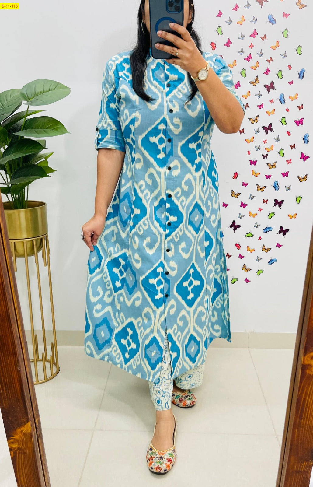 Premium printed Fine Cotton Kurti and pant - Co-ord  Set Collection