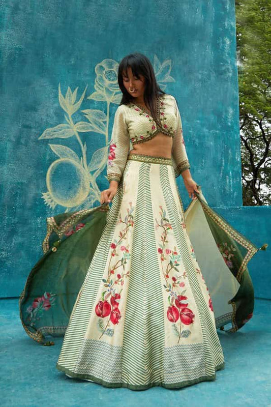 Haldi Special Digital Printed Lehenga choli