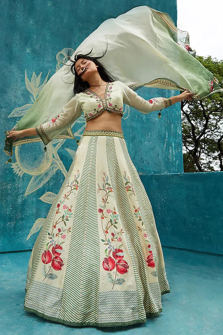 Haldi Special Digital Printed Lehenga choli