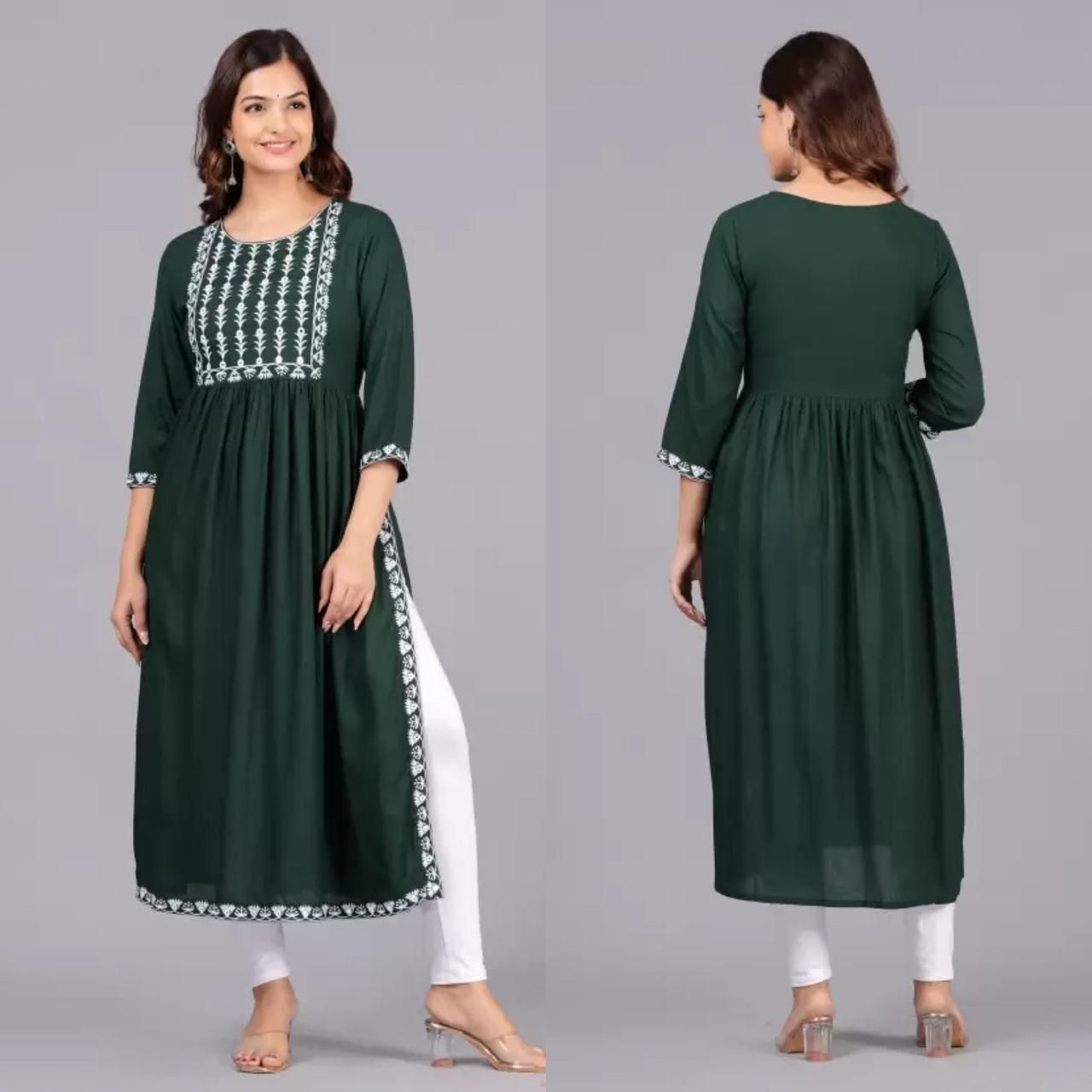 Heavy 14kg Reyon Amd Embroidery Kurta