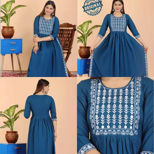 Heavy 14kg Reyon Amd Embroidery Kurta