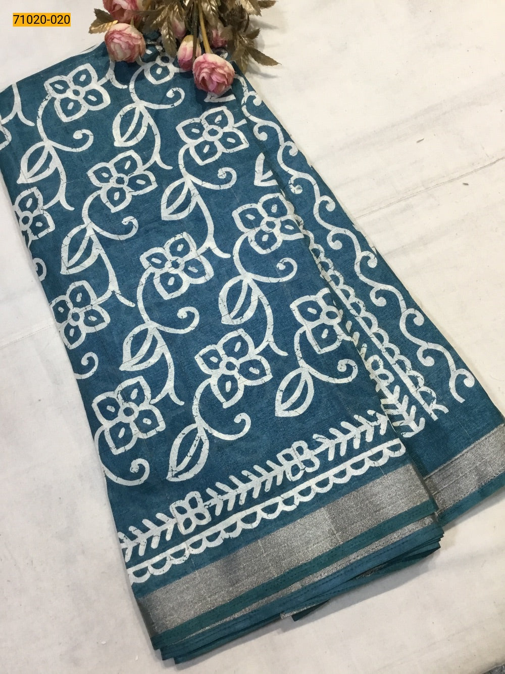 Indigo fancy Binny Silk Printed Saree