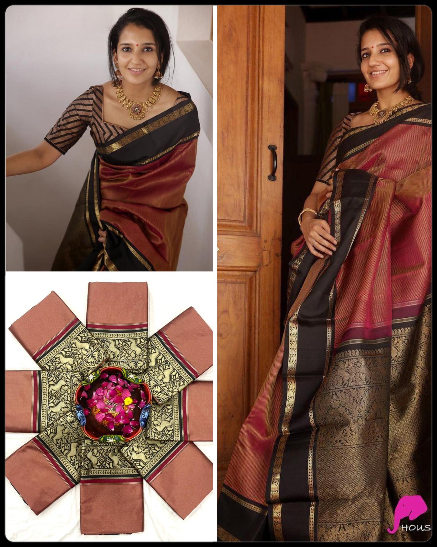 BEAUTIFUL RICH PALLU JACQUARD WORK ON ALL OVER SAREE.