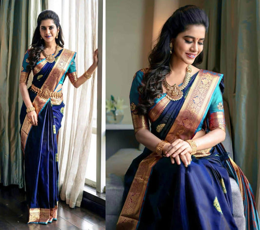 BEAUTIFUL RICH PALLU JACQUARD WORK ON ALL OVER SAREE.