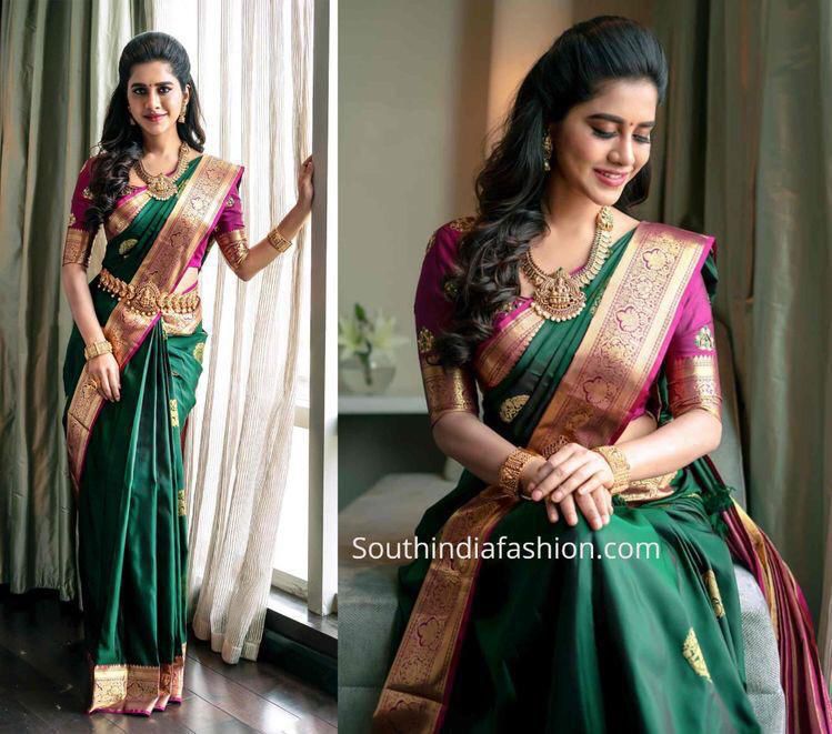 BEAUTIFUL RICH PALLU JACQUARD WORK ON ALL OVER SAREE.