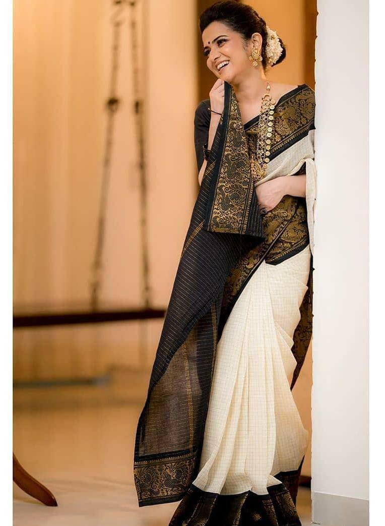 BEAUTIFUL RICH PALLU WITH JACQUARD WORK SAREE.