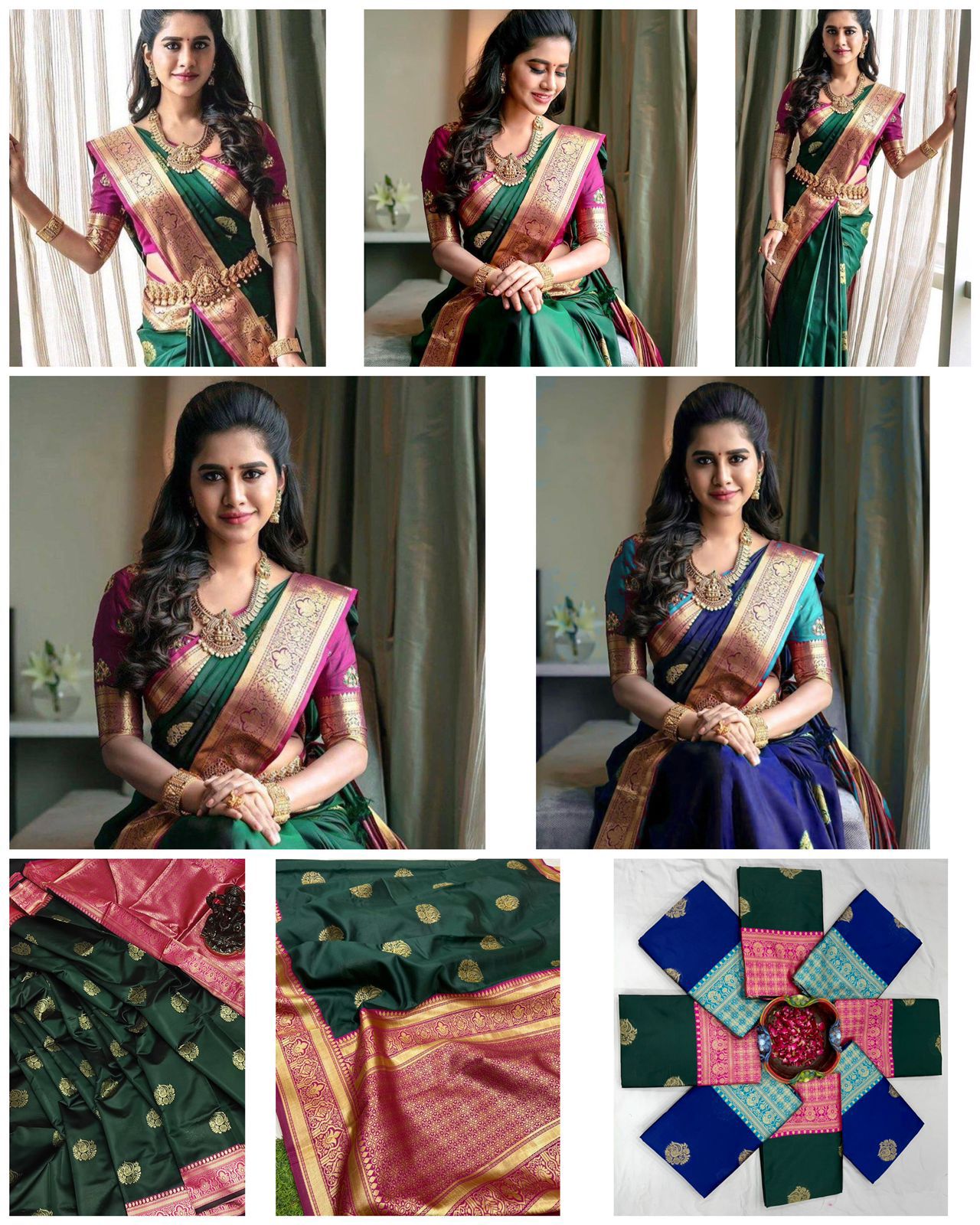 BEAUTIFUL RICH PALLU JACQUARD WORK ON ALL OVER SAREE.