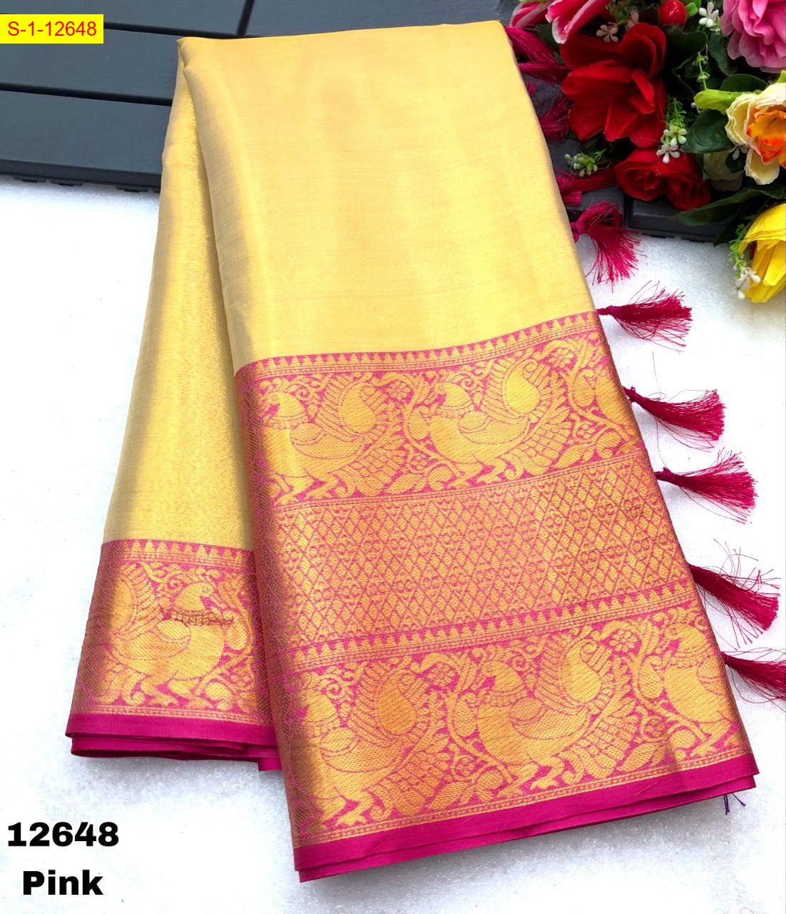 Kanjivaram gold tissue silk saree