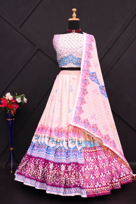 NEWLY LAUNCHED DIGITAL PRINT MUSLIN COTTON LEHENGA CHOLI