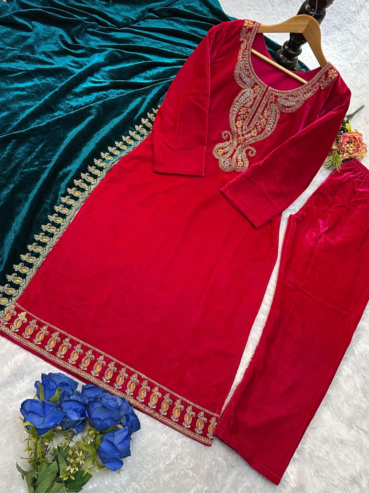 PURE VELVET NOOR SUIT SET - WEDDING SPECIAL