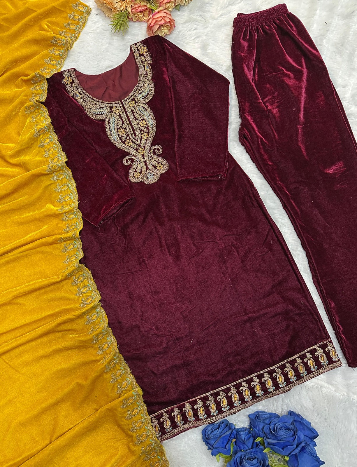 PURE VELVET NOOR SUIT SET - WEDDING SPECIAL