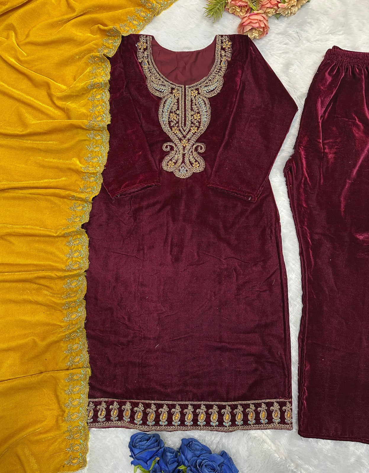 PURE VELVET NOOR SUIT SET - WEDDING SPECIAL