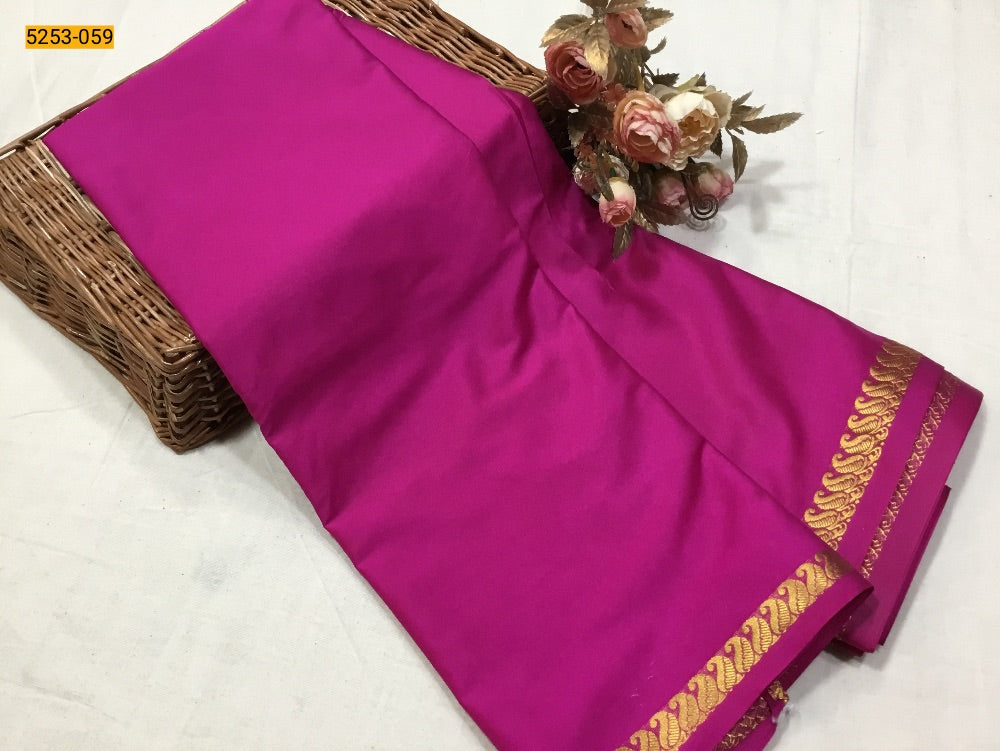 Plain Mysore Silk Fancy Saree