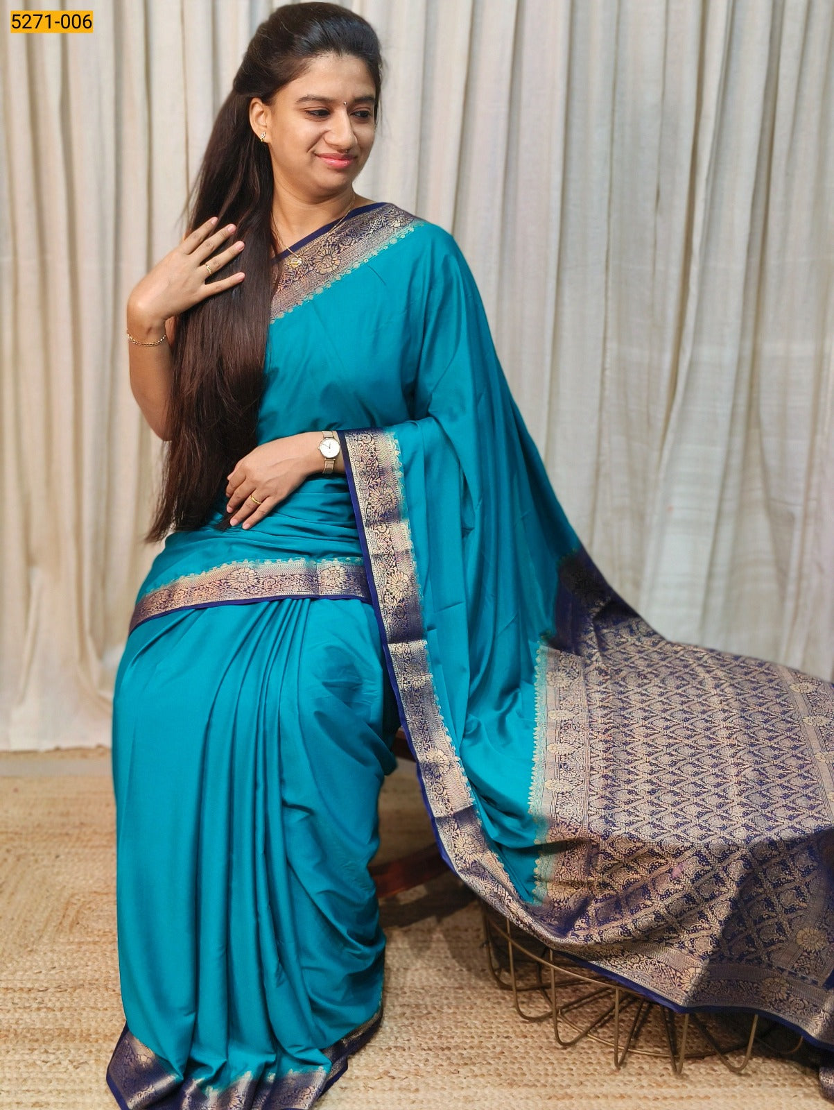 Plain Mysore Silk Fancy Saree