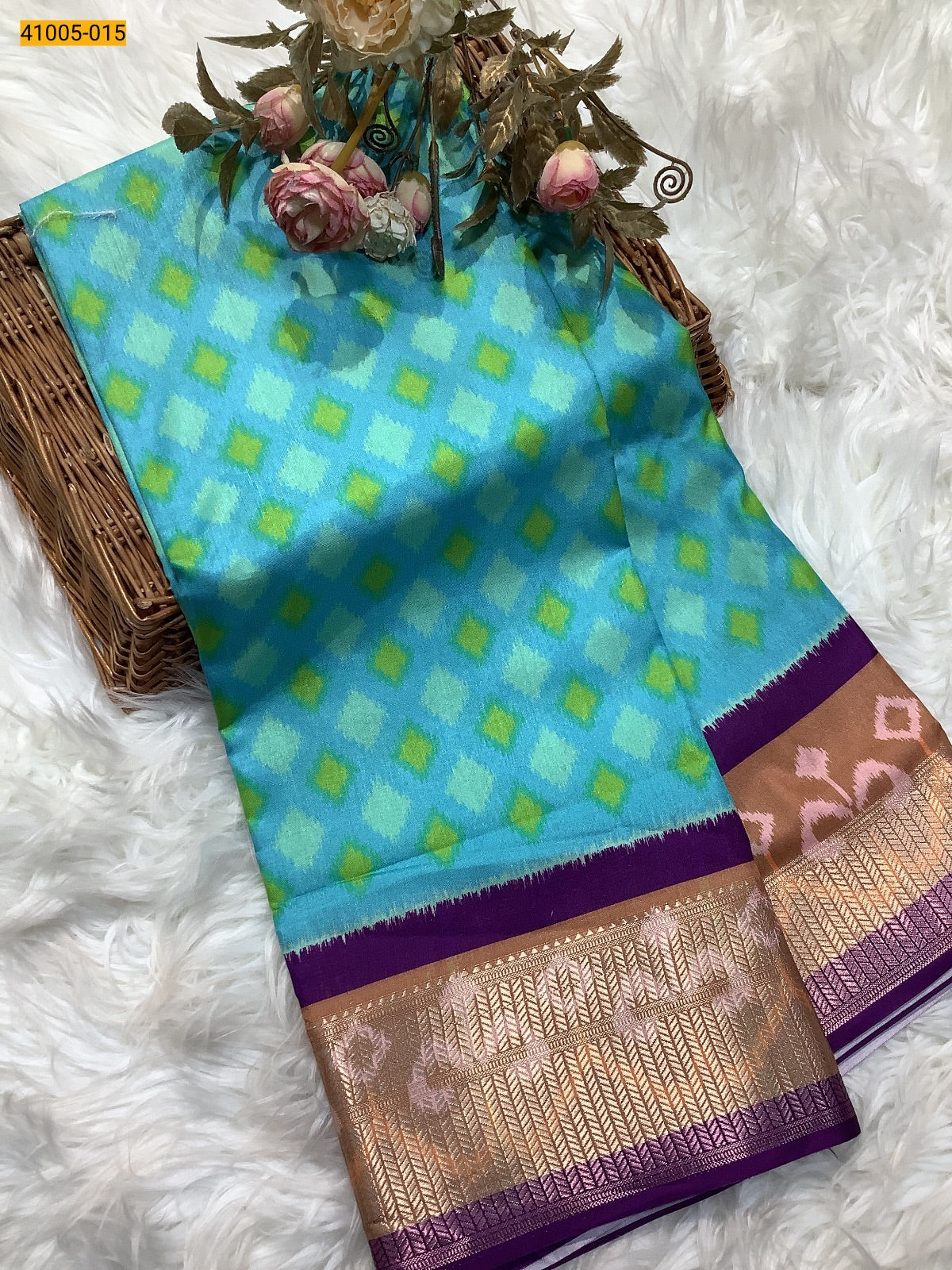 Pochampally Printed Dola Silk Saree