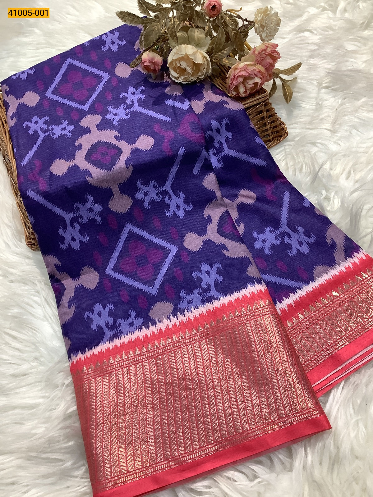 Pochampally Printed Dola Silk Saree