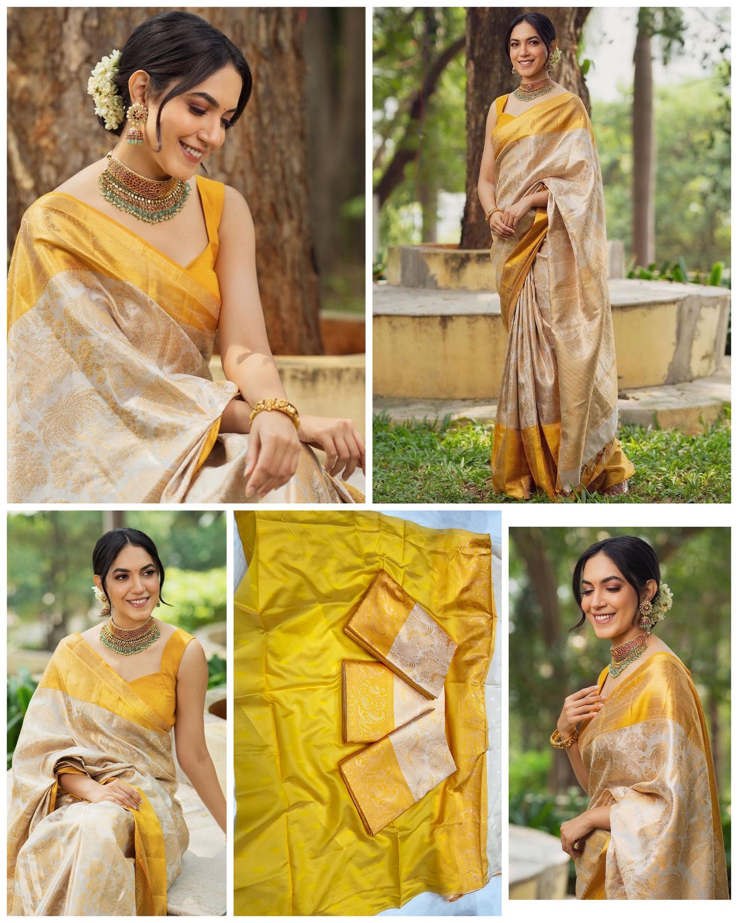 BEAUTIFUL RICH PALLU WITH JACQUARD WORK ON ALL OVER THE SAREE.