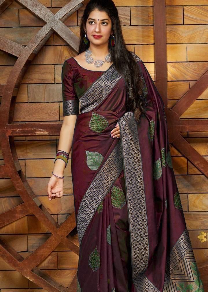 BEAUTIFUL RICH PALLU WITH JACQUARD WORK ON ALL OVER THE SAREE.