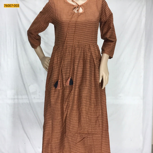 Rayon Dyed Cotton Kurti