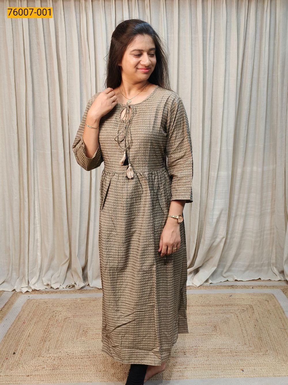 Rayon Dyed Cotton Kurti