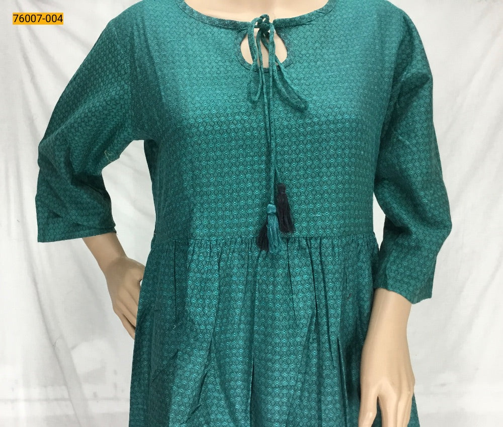 Rayon Dyed Cotton Kurti