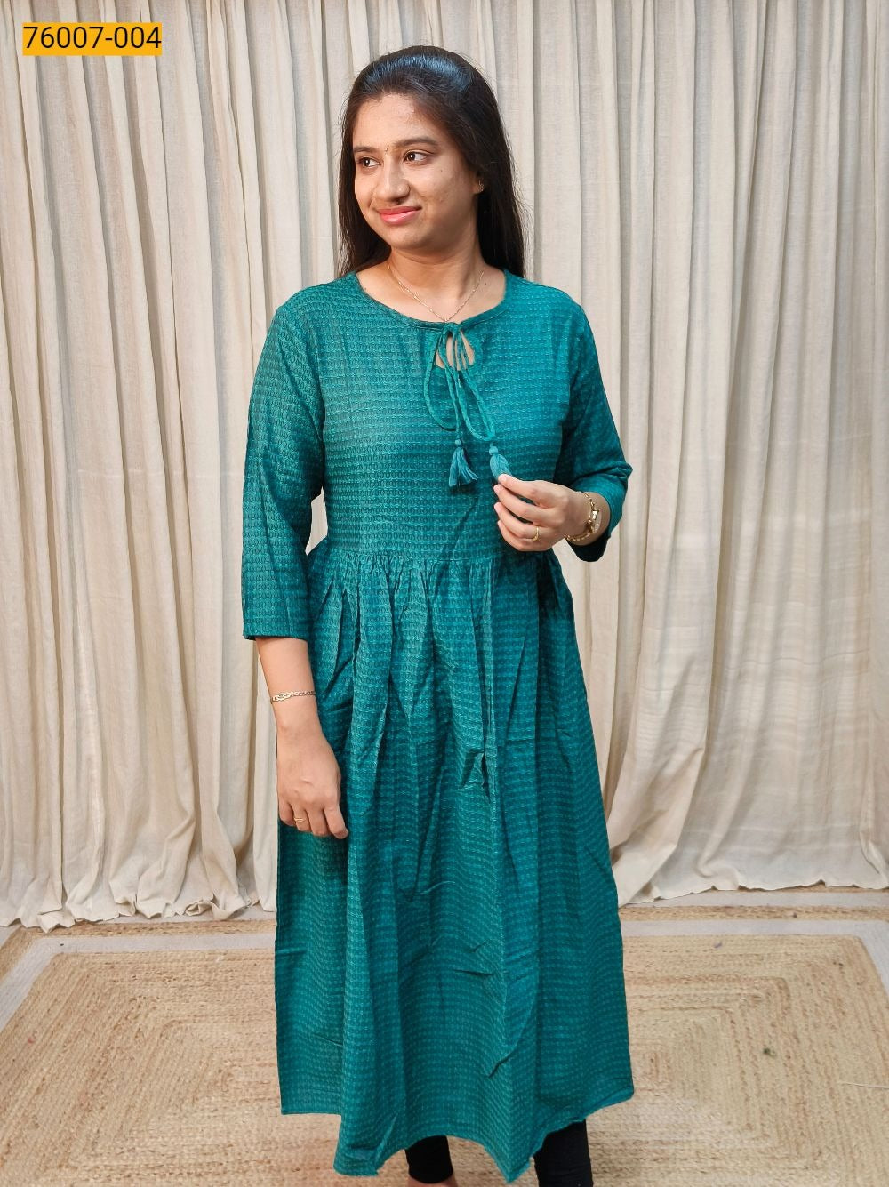 Rayon Dyed Cotton Kurti