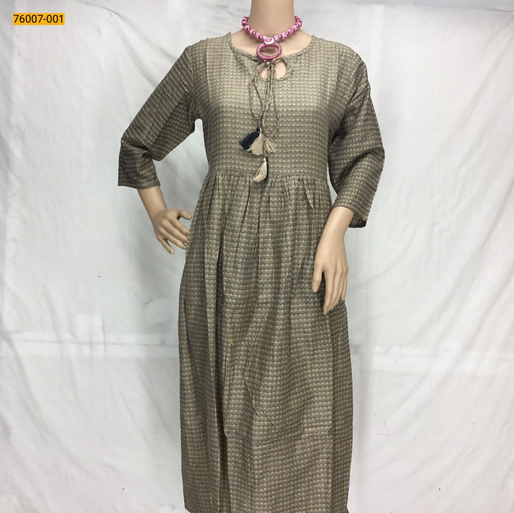 Rayon Dyed Cotton Kurti