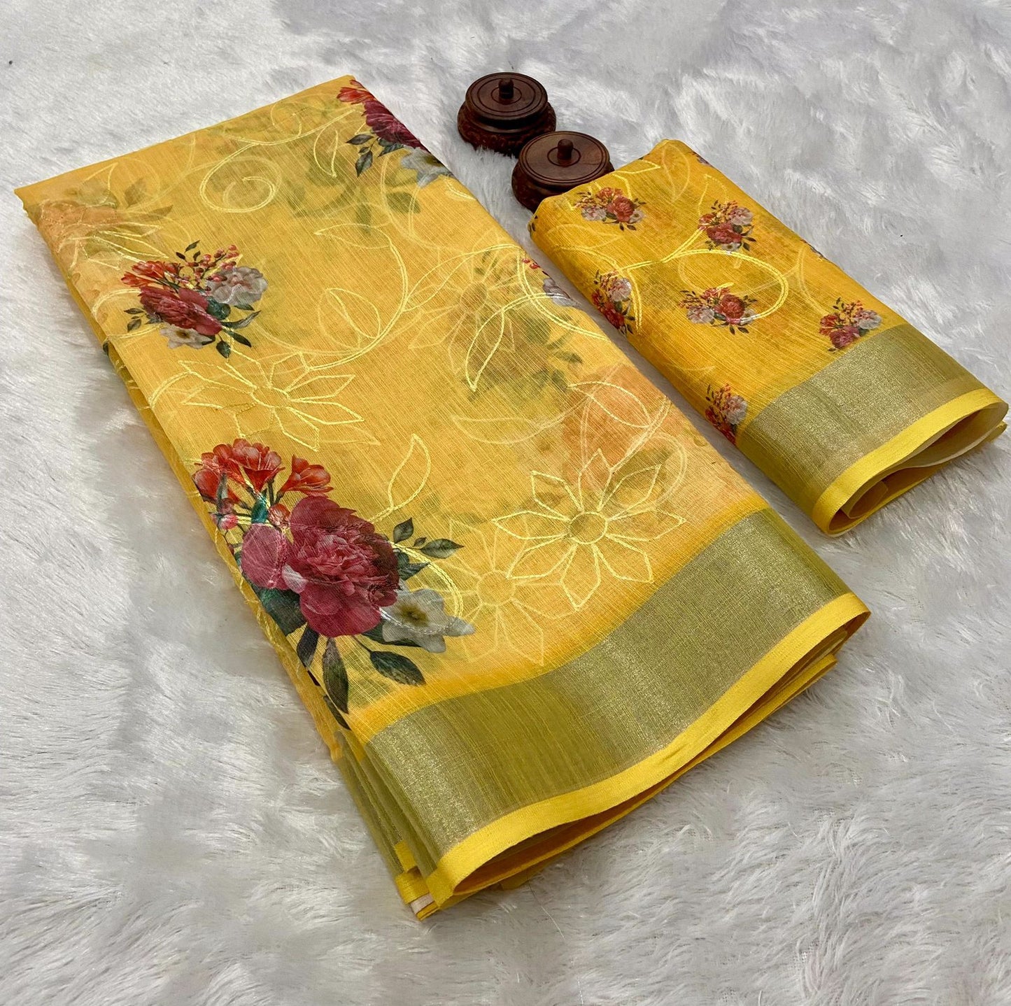 SAREE - PURE LINEN COTTON