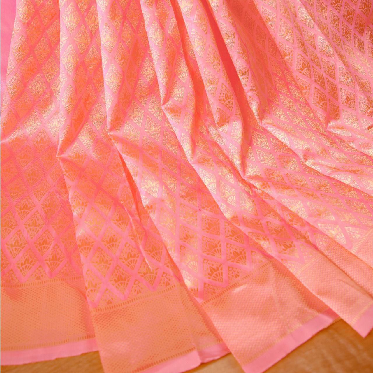 BEAUTIFUL RICH PALLU & JACQUARD WORK ON ALL OVER THE SAREE.