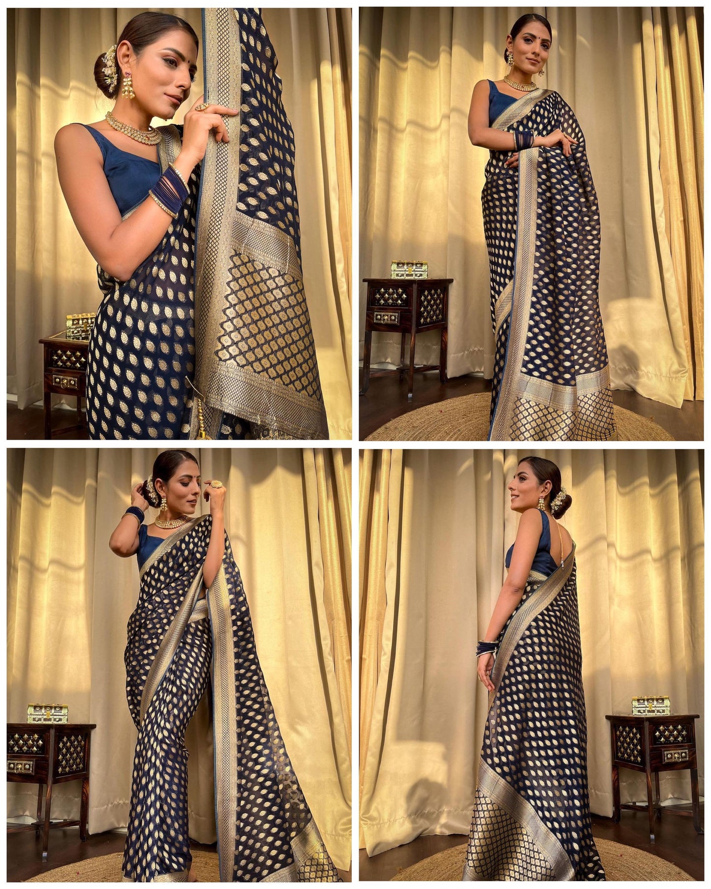 BEAUTIFUL RICH PALLU & JACQUARD WORK ON ALL OVER THE SAREE.