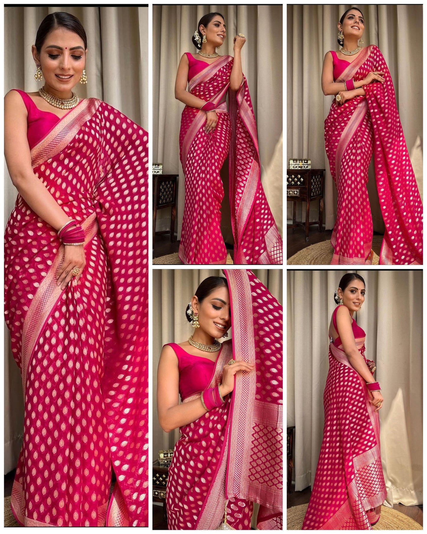 BEAUTIFUL RICH PALLU & JACQUARD WORK ON ALL OVER THE SAREE.