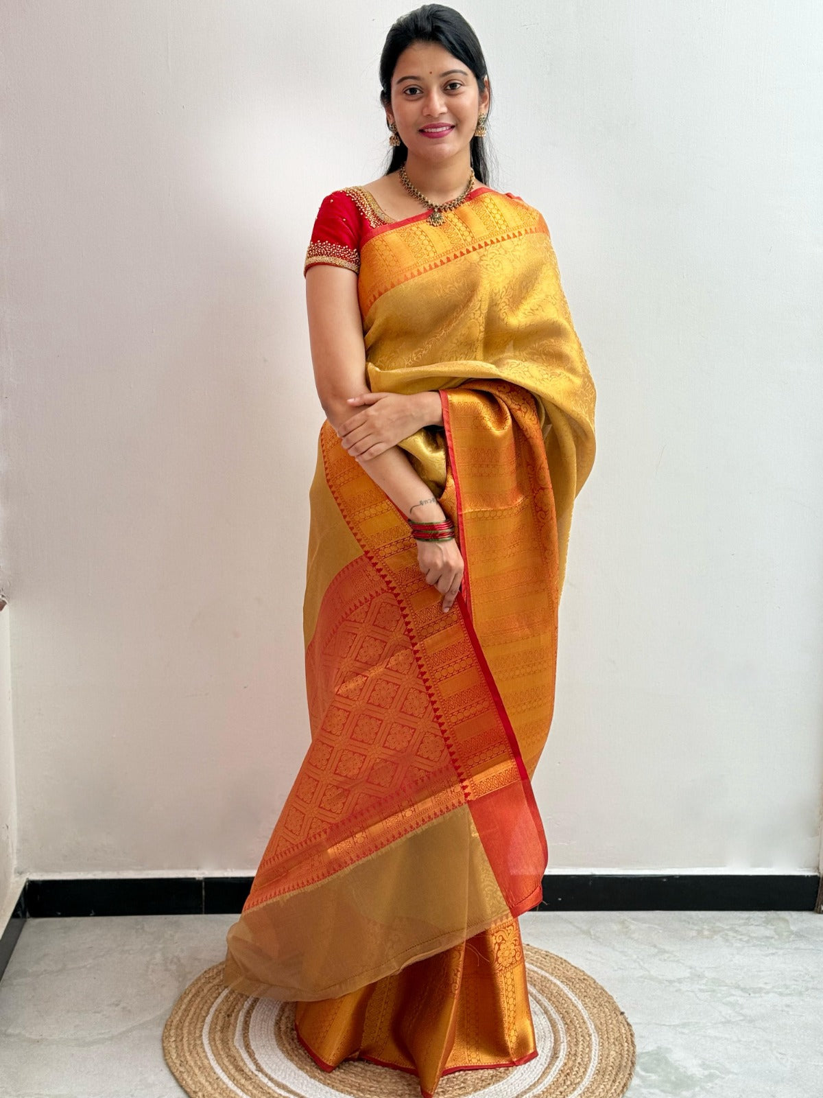 Soft Fancy Tissue Kora Silk Saree