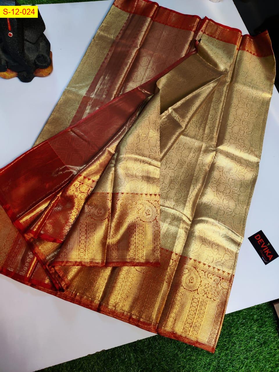 Soft Fancy Tissue Kora Silk Saree